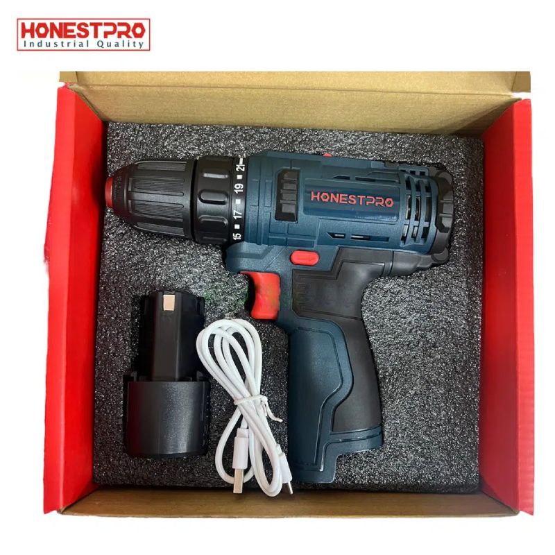 Visseuse Perceuse Sans Fil HONESTPRO 12V - Batterie 1.5Ah - Chargeur Type C (Réf: YAE6152) – Image 3